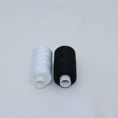 Black And White Dual Color Sewing Thread 40/2, 500 Yards