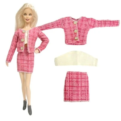 洋裝時尚休閒穿戴服裝半身裙衣服適用於11.8英寸玩偶配件娃娃屋玩具(不包括玩偶)