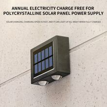 2入組或件太陽能戶外防水燈,太陽能升降式牆燈,戶外花園裝飾牆燈,適用於戶外照明,可用於房屋庭院,花園,車庫,人行道,門廊(暖色光)