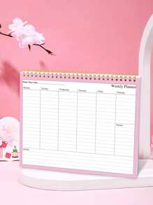 BUBU 1pc Spiral Weekly Planner Notepad - Daily Schedule with To Do List Task ,Tear Off Planning Pad with Note,Student Planner, Work Planner and Checklist Note Pad.