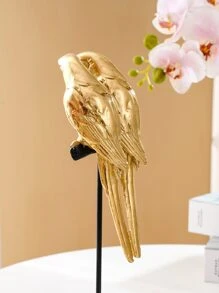 1入abs鸚鵡家居裝飾手工藝品站在樹枝上,適合於家居、商店、餐廳、辦公室等多種場合。 - 金色 - 查看 8