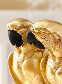 1入abs鸚鵡家居裝飾手工藝品站在樹枝上,適合於家居、商店、餐廳、辦公室等多種場合。 - 金色 - 查看 2