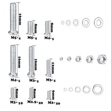 320 Peças Parafusos E Nozes Set E Set , M2 M2.5 M3 M4 M5 Cruz Frigideira Cabeça Parafusos Nozes Parafusos Aço Inoxidável Máquina Parafusos Parafusos Para Casa Comercial E Industrial Usar