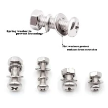 320 Peças Parafusos E Nozes Set E Set , M2 M2.5 M3 M4 M5 Cruz Frigideira Cabeça Parafusos Nozes Parafusos Aço Inoxidável Máquina Parafusos Parafusos Para Casa Comercial E Industrial Usar