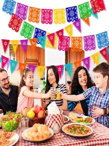Biểu ngữ tiệc Mexico, Đồ trang trí tiệc Carnival, Đồ trang trí, Đồ trang trí Ngày của người chết, Biểu ngữ treo cờ Carnival Mexico cho đồ trang trí tiệc, Đồ dùng Giáng sinh - Nhiều màu - Xem 6