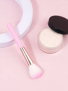 1pc Soft Makeup Brush For Blush/Powder, Portable Cosmetic Tool - Pink - View 1