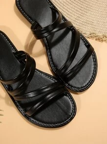 Của phụ nữ Đúng mốt Thoáng khí Giải trí Đen Dép đi trong nhà Cho mùa hè Các hoạt động ngoài trời - màu đen - Xem 6