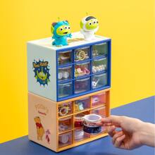 Miniso "Toy Story" 系列多層抽屜收納櫃（小熊維尼款），9層桌面收納櫃，家居收納飾品 - 黃色 - 查看 4