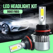 2入組/包9007LED頭燈燈泡,300%亮度,大功率,遠光燈,鹵素替代品,6000K酷白色 - 9007 - 查看 1