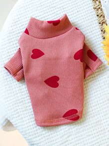 1st Huisdierkleding Hond Kat Outfit Casual Twee-Leg Hoodie Basic Shirt Voor Kleine-Middelgrote Huisdieren, Geschikt Voor Valentijnsdag