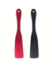 1pc Random Color Plastic Shoe Lifter, Portable Shoe Horn With Long Handle, Pregnancy Shoehorn For Home Use - Multicolor - View 1