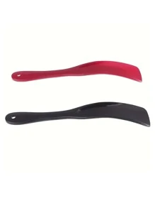 1pc Random Color Plastic Shoe Lifter, Portable Shoe Horn With Long Handle, Pregnancy Shoehorn For Home Use - Multicolor - View 3