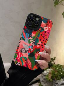 Leaf Pattern Phone Case - Multicolor - View 2