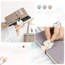Flip Case Compatible with iPhone Case Cat Head Cover Magnetic Closure Phone Case Phone Holder - Smoky Purple - View 5