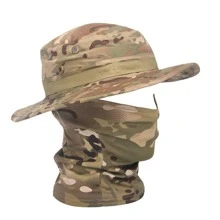 Conjunto de 2 sombreros unisex de camuflaje con protección solar, transpirables, con protección completa, sombrero de cubo, balaclava, gorra americana, cubierta facial, pañuelo de cabeza exterior de verano, sombrero con accesorio integrado adecuado para deportes, pesca, ciclismo, senderismo, camping, escalada, exploración y tiro con arco - Multicolor - Ver 5