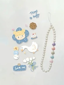 Vỏ điện thoại đồ họa hình vịt & hình hoạt hình có dây buộc - Nhiều màu - Xem 5