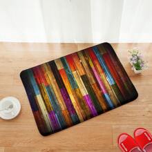 1 Stück Heimdekoration, Raumdekoration, Gartendekoration, Gartenmatte, Badezimmerdekoration, Badezimmermatte, rutschfeste Badmatte, Küchendekoration, Küchenmatte, Badezimmerset, Geschenk, Eingangsmatte, Flurdekoration, weiche Plüschoberfläche, Anti-Ermüdungsmatte, farbiges Holzmaserungsmuster Matte