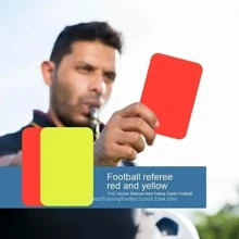 1pc Referee Equipment Set With Notebook, Red Card And Yellow Card In Leather Carrying Case - Multicolor - View 2