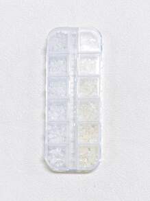 1 盒白色和米色半仿珍珠美甲装饰 DIY 指甲饰品 美甲宝石 美甲用品 指甲 - 彩色 - 查看 5