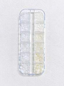 1 盒白色和米色半仿珍珠美甲装饰 DIY 指甲饰品 美甲宝石 美甲用品 指甲 - 彩色 - 查看 2