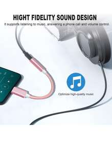 Type-C 转 3.5mm 音频适配器，USB C 耳机插孔数字辅助适配器，耳机 USB C 适配器，Type-C 公头转 3.5mm 母头耳机插孔，兼容所有 Type-C 设备