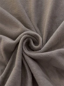 1pc Grey Plush Fitted Sheet, Soft & Comfortable Bedding Sheet For Bedroom, Guest Room, Dorm Room Use In Winter - Grey - View 10