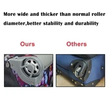 18 Inches Wheeled Rolling Backpack Multi-Compartment College Books Laptop Bag - Hot Pink - View 6