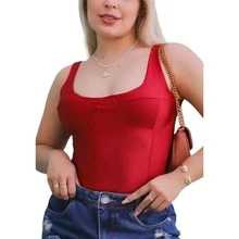 Women Blouses - 玫紅色 - 查看 3