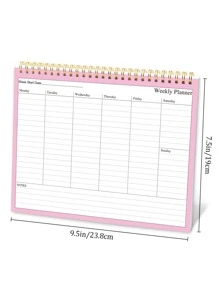 BUBU 1pc Spiral Weekly Planner Notepad - Daily Schedule with To Do List Task ,Tear Off Planning Pad with Note,Student Planner, Work Planner and Checklist Note Pad.