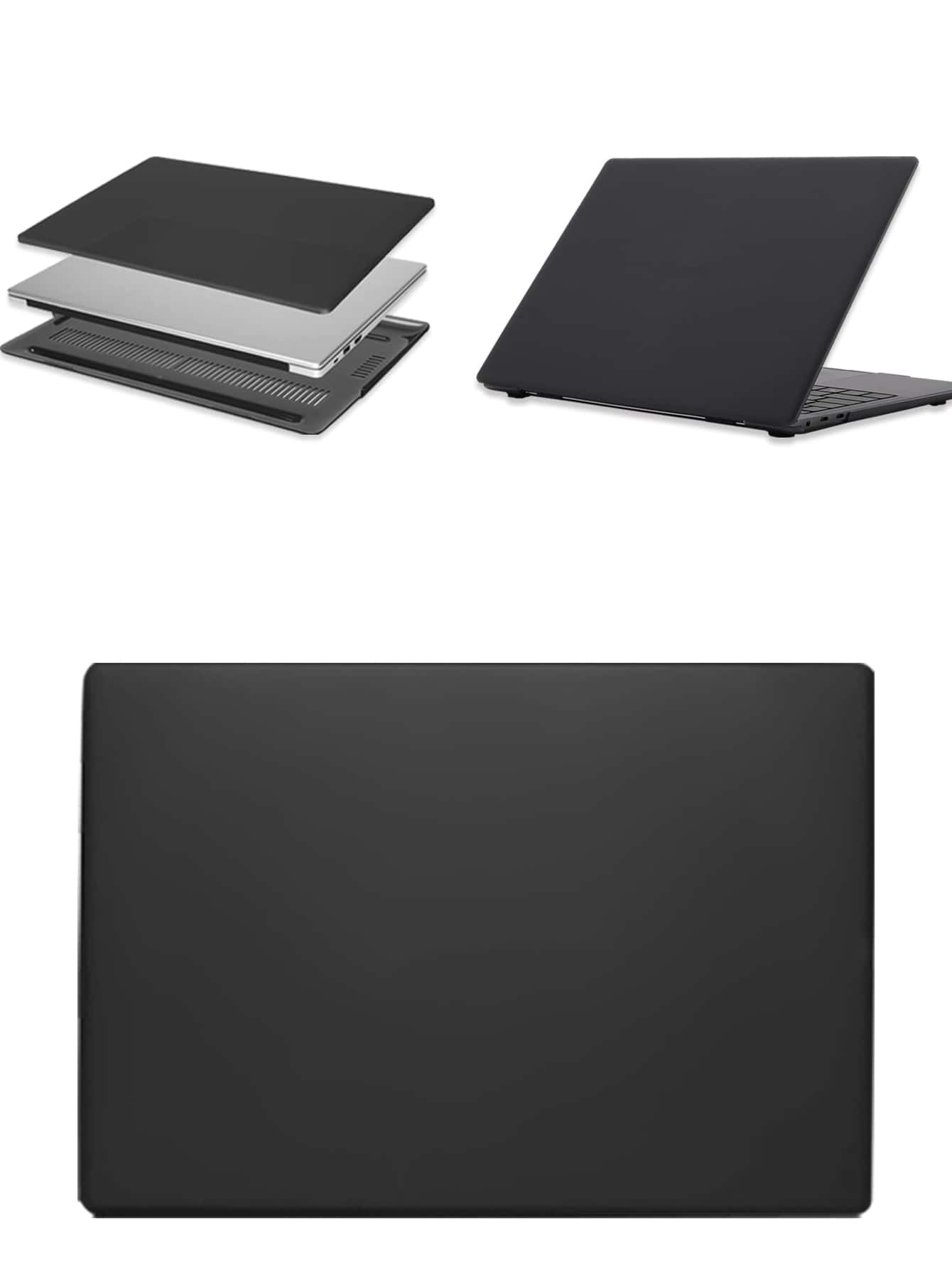 Compatible With Huawei MateBook D14 - Matte Black Laptop Hard Shell Protective Cover notebook Case - MateBook D14 - View 1