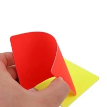 1pc Referee Equipment Set With Notebook, Red Card And Yellow Card In Leather Carrying Case - Multicolor - View 3
