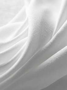 2pcs Super Soft Semi-blackout White Window Curtains - White - View 3