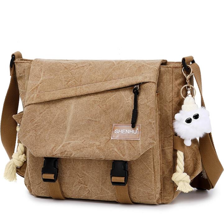 Canvas Messenger Bag Rustic Outfit Men s And Women s College Work Travel Casual Vintage Crossbody Bag Shoulder Bag Satchel Classic Sling Bag Large Capacity SHEIN UK