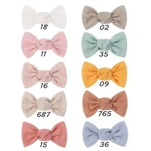 一款布料全包式蝴蝶結髮夾,兒童髮飾蝴蝶結髮夾全包式不傷髮髻,嬰兒髮夾,適合日常使用