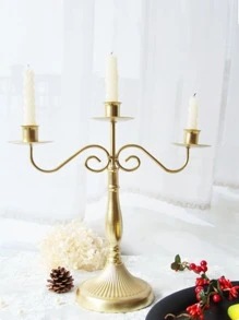 1入組復古鍛鐵多種頭燭台,家庭客廳餐具桌子裝飾用品和禮品配件 - 彩色 - 查看 4