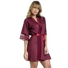 Women Nightgowns & Sleepshirts - Burgundy - View 6