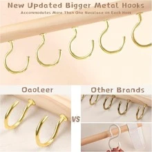 Oaoleer Baby Headband Holder Jewelry Organizer For Girls, 40 Hooks Baby Nylon Bows ​Hair Accessories Organizer Storage Wall Hanging Decor For Nursery Closet Room Door - 40鉤白色 - 查看 7