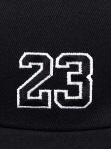 1pc Unisex Digital Embroidery Hip Hop Cap, Outdoor Adjustable Casual Hat For Spring And Autumn Street,Summer,Beach,Holiday,Festival,Travel - Black - View 5