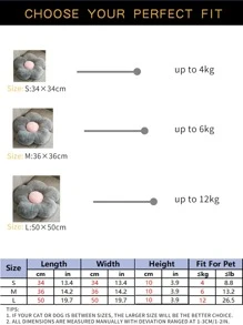 1pc Flower Design Plush Pet Bed For Dog And Cat For Sleeping - Grey - View 5