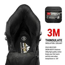 Men's Insulated Waterproof Construction Hiking Winter Snow Boots Valentines - 黑色 - 查看 5