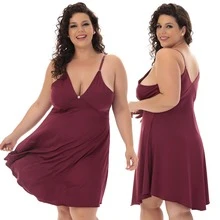 KIT 5 Camisola Feminina Plus Size Microfibra Linha Noite 821 - GG - Visão 7