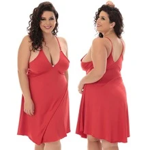 KIT 5 Camisola Feminina Plus Size Microfibra Linha Noite 821 - GG - Visão 6
