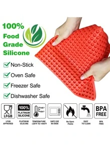 1 Pièce Moule En Silicone À Demi-sphère Rouge En Option Avec 140 Ou 468 Trous Pour Chocolat, Bonbons, Pâtisserie, Aliments Pour Animaux De Compagnie, Outil De Bricolage Pour Gâteau