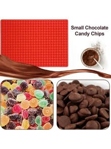 1 Pièce Moule En Silicone À Demi-sphère Rouge En Option Avec 140 Ou 468 Trous Pour Chocolat, Bonbons, Pâtisserie, Aliments Pour Animaux De Compagnie, Outil De Bricolage Pour Gâteau