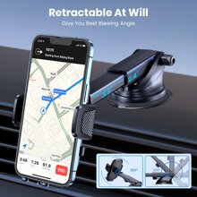 Car Phone Holder Mount, TOPK [Upgraded] Cell Phone Holder Mounts For Dashboard Hands-Free Automobile Compatible With All Smartphones