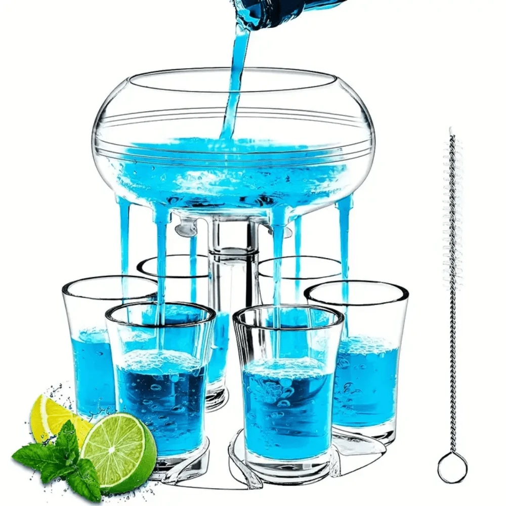 Adjustable Small Cup Holder With 6 Water Cups, Suitable For A Variety Of Party Games, New Year Gifts, New Year And Valentine's Day Games, Valentine's Day Gifts,Pool Toys Suitable For Pool Games,Pool Party - Clear - View 1