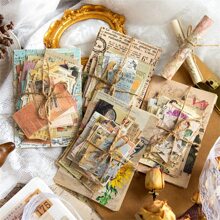 100 Piezas/set Papel Vintage De Scrapbooking Con Patrones - Multicolor - Ver 5