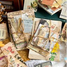 100 Piezas/set Papel Vintage De Scrapbooking Con Patrones - Multicolor - Ver 8