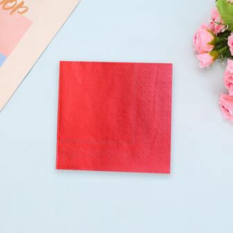 20pcs/Pack Red Disposable Napkins, Party Supplies,Christmas