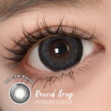 Porslen Color Round系列隱形眼鏡,年拋式,14.4mm - 灰色 - 查看 6